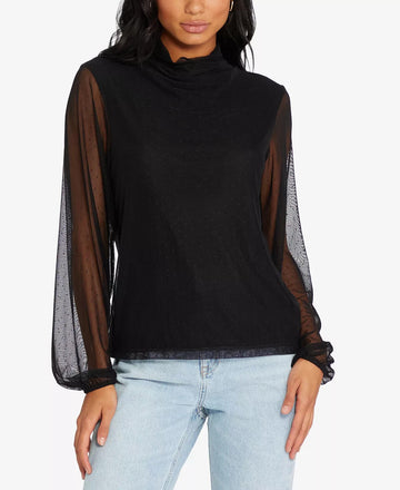 Sanctuary Midnite Hour Top Blouse Black Size XS MSRP $69