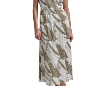 DKNY Printed Rib-Knit Midi-Dress Size XL GREEN NWT $139