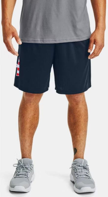 Under Armour Men's UA Freedom Tech Big Flag Logo Shorts 1359349-408 Academy