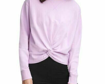 Dkny Sport Womens Twist-Front Sweatshirt purple Size XL MSRP $60
