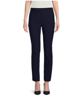 CALVIN KLEIN Black Stretch Zippered Pocketed Ankle Straight leg Pants Size 4