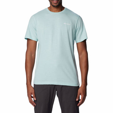 Columbia Mens Regular fit Short Sleeve T-Shirt Shirt Size S Green Solid MSRP $36