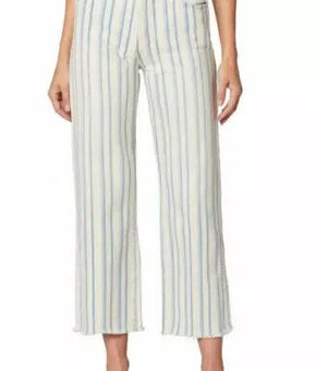 Joe's Jeans The Blake High Rise Wide Leg Crop Jeans Size 27 Blue Beige MSRP $188