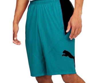 Puma Mens Training Fitness Shorts Green Size S