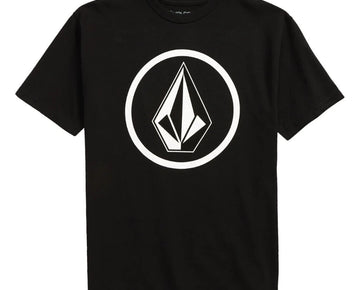 Volcom Kids Circle Stone Fill Short Sleeve Tee (Big Kids) Size L Black