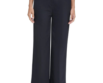 Calvin Klein Petite Mid Rise Wide-Leg Pants Navy Size 12P MSRP $99
