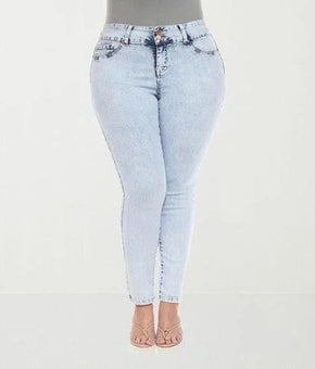 White Mark Jeans Womens Plus Size 18 Wash Skinny High Rise Stretch Denim $84