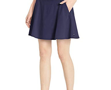 PUMA GOLF 2020 Women's Pwrshape Solid Woven Skirt 18", Blue Navy, Double Size XS