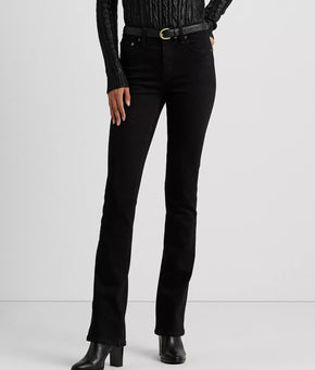 Lauren Ralph Lauren Petite Comfort Stretch Bootcut Jeans Black Size 12P MSRP$115