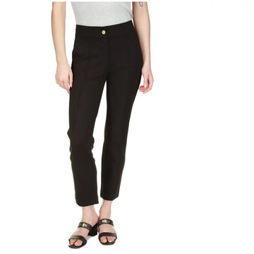 Michael Kors Women's High-Rise Ponte Pintuck Pants Black Size S MSRP $98