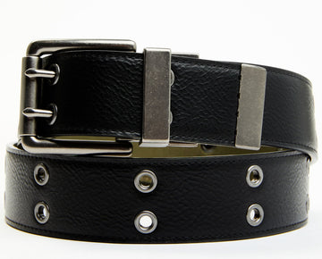 Levi's Men's Reversible Double-Prong Faux Leather Work Belt Black Size S