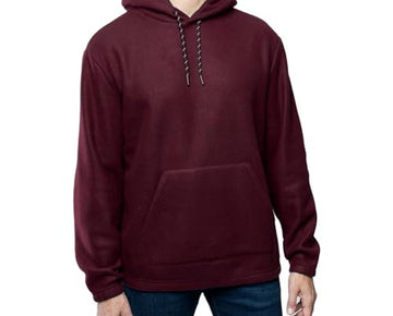 LAZER Mens Polar Fleece Pullover Hoodie Red Size M