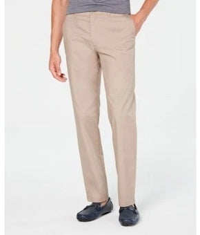 Alfani Men's AlfaTech Classic-Fit Chino Pants Light Brown Size 40X30 Cotton $75