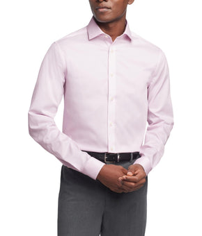Calvin Klein Steel Plus Modern Pin Cord Dress Shirt Pink Size 17x32/33 MSRP$85