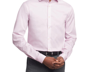 Calvin Klein Steel Plus Modern Pin Cord Dress Shirt Pink Size 17x32/33 MSRP$85