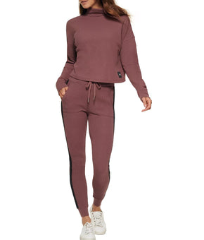 CALVIN KLEIN Women's Logo Thermal High-Waisted Leggings Purple Size L MSRP $60