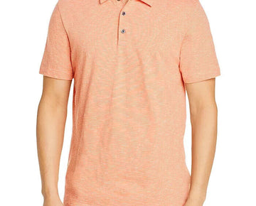 Theory Men's Feeder Stripe Polo Orange Size XS MSRP $95