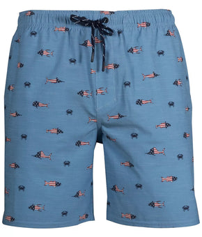SALT LIFE Men's Red, White & Blue Aqua Board Shorts Size S MSRP $56