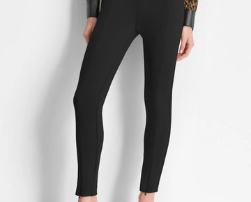 DKNY Women's Front-Seam Zippered-Hem Pants Black Size 0 MSRP $89