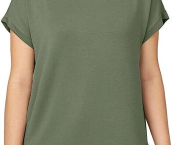 Buffalo David Bitton Womens Crewneck Top Green olive Size XL