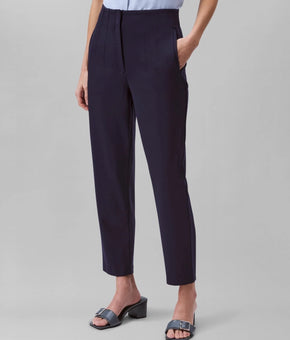 Calvin Klein Women's Ponte Cropped Straight-Leg Pants Navy Blue Size M MSRP $89