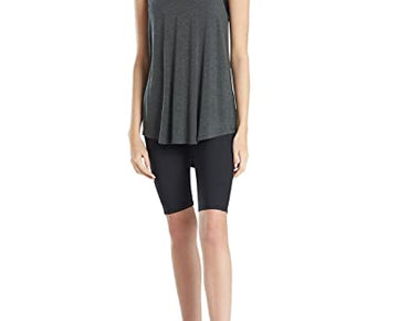 Josie Natori Women's Active Layering Elements Tank Top (Anthrocite, Size M Gray)