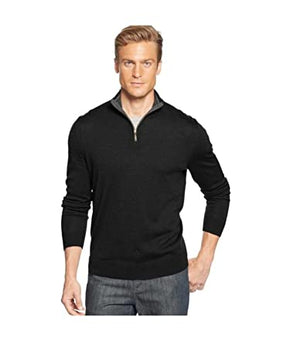 Clubroom Mens Navy Heather Mock Quarter-Zip Pullover Sweater Size XXL