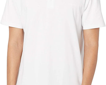 Calvin Klein Mens Short Sleeve Dry Moisture Wicking Logo Polo Shirt Size L White