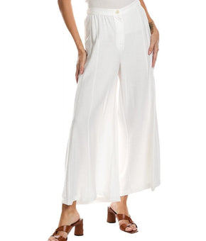 Vince Camuto womens Wide Leg Trouser, Size L, White MSRP $109