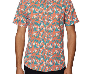 JACK O'NEILL Men's Mahalo Button Down Shirt Orange Size XXL MSRP $70