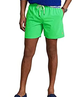 POLO RALPH LAUREN Men's Classic Swim Trunks Green Size 2XL (XXL)