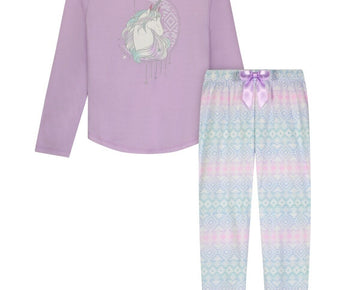 Sleep On It Big Girls Pajama Set 2 Piece Purple Size M (10-12) MSRP $42