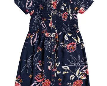 ROXY Big Girls Piece of Joy Dress Blue Navy Size 12/L