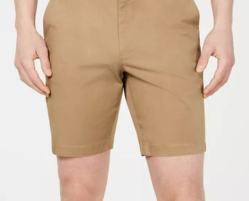 MICHAEL KORS Men's Poplin 9" Shorts Kahki Brown Size 31 MSRP $70
