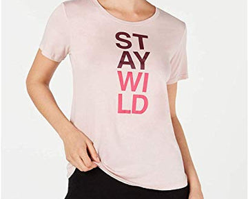 Columbia Women's Word Block Tee, Mineral Pink Heather, Pink, Plus SIze 1X