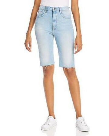 Frame Women's Le Vintage Denim Bermuda Shorts Blue Size 24 MSRP $195