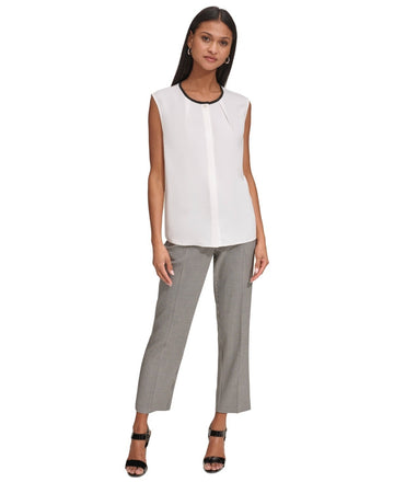 KARL LAGERFELD PARIS Karl Lagerfeld Scoop-Neck Top White Size XL MSRP $79