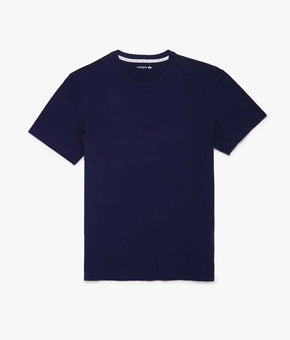 Lacoste Mens Crewneck Cozy Sleep Shirt Navy Blue Size S Cotton
