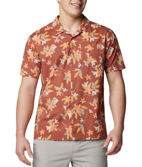 Columbia Men's Arrow Springs Short-Sleeve Button-Up Shirt BROWN Size M MSRP $50