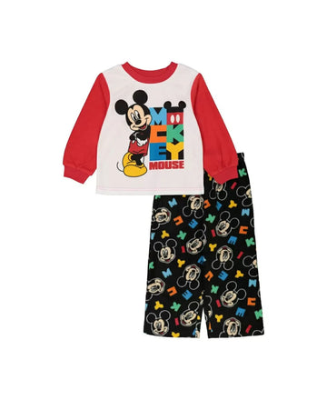 Mickey Mouse Baby Boys Pajama Set, 2 Pieces Black Red White Size 24M