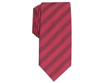 Alfani Men's Slim Stripe Tie Red MSRP $55