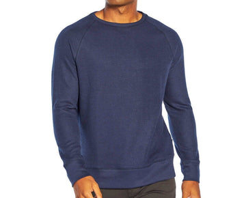 Banana Republic Men??s Waffle Crew Sweatshirt Mid-weight Navy Size XXL