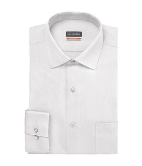 Van Heusen Men Regular fit Long Sleeve Button-Up Shirt 16-16 1/2 34-35 White