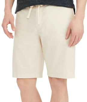 TOMMY HILFIGER Men Cotton Linen Stretch Waistband Beach Short Ivory Size 40 $80