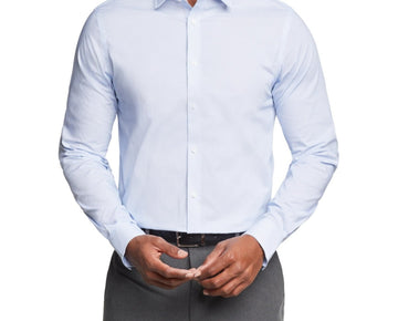 Michael Kors Mens Regular fit Long Sleeve Button-Up Shirt Size XXL Blue