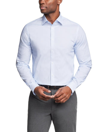 Michael Kors Mens Regular fit Long Sleeve Button-Up Shirt Size XXL Blue