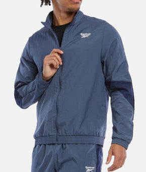 Reebok Men Regular fit Track Jacket Coat Size S Blue Solid