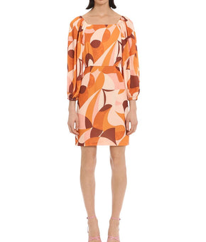 Donna Morgan womens Mini Dress, Size 16 Orange MSRP $128