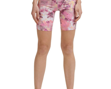Calvin Klein Performance Printed High-Waist Bike Shorts Pink Size XS MSRP $40