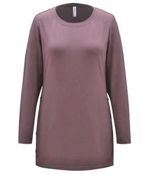 Ideology Women Snap-Side Comfortable Tunic Top Mauve Pink Soft Size XS Relax Top